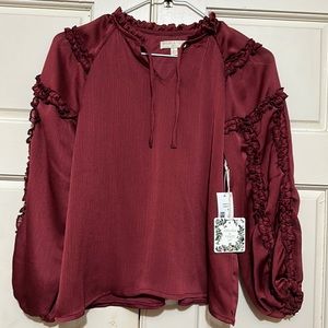 Chelsea and Violet girls Garnet blouse new with tags holiday